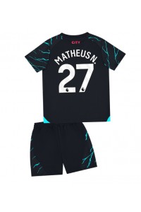 Fotbalové Dres Manchester City Matheus Nunes #27 Dětské Třetí Oblečení 2023-24 Krátký Rukáv (+ trenýrky)